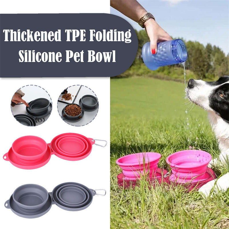 Foldable Dog Feeding Bowl – Portable & Non-Slip Travel Bowl - Pawsome Pet Needs