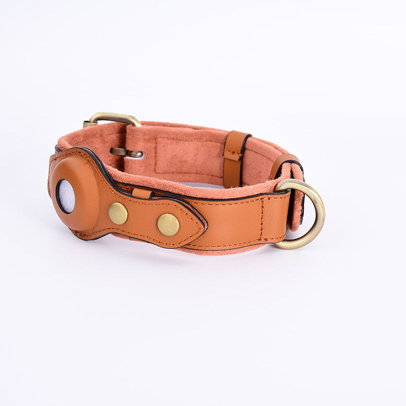 Leather GPS Tracker Protective Dog Collar – Anti-Lost Design - Pawsome Pet Needs