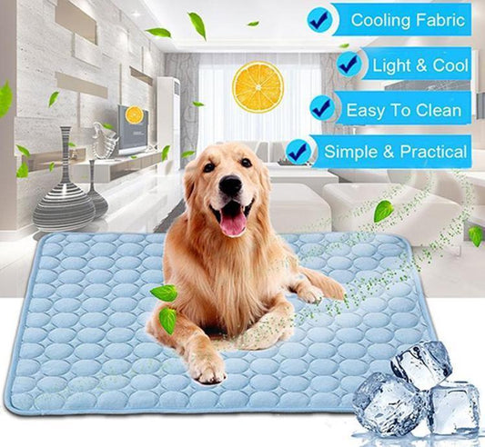 Pet Cooling Mat for Dogs – Ice Silk Summer Pad - Pawsome Pet Needs