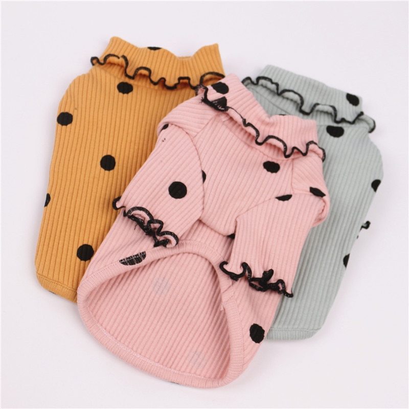 Polka Dot Turtleneck Dog Shirt – Stylish Bottoming Layer - Pawsome Pet Needs