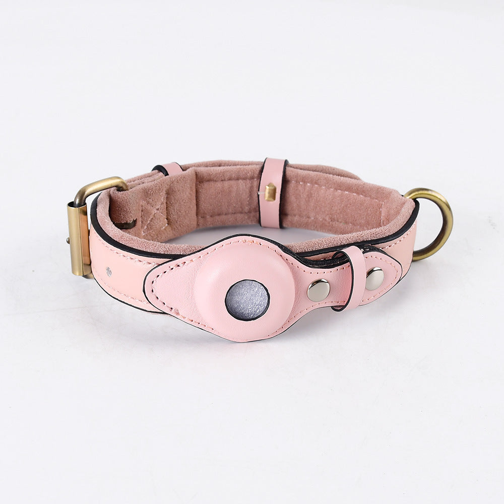 Leather GPS Tracker Protective Dog Collar – Anti-Lost Design - Pawsome Pet Needs