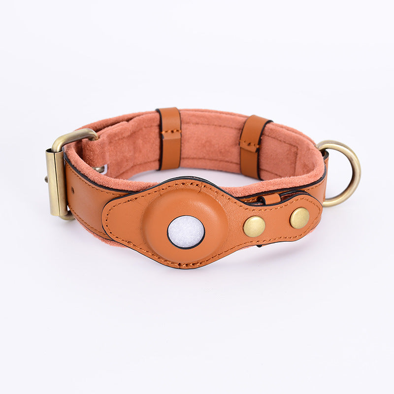 Leather GPS Tracker Protective Dog Collar – Anti-Lost Design - Pawsome Pet Needs