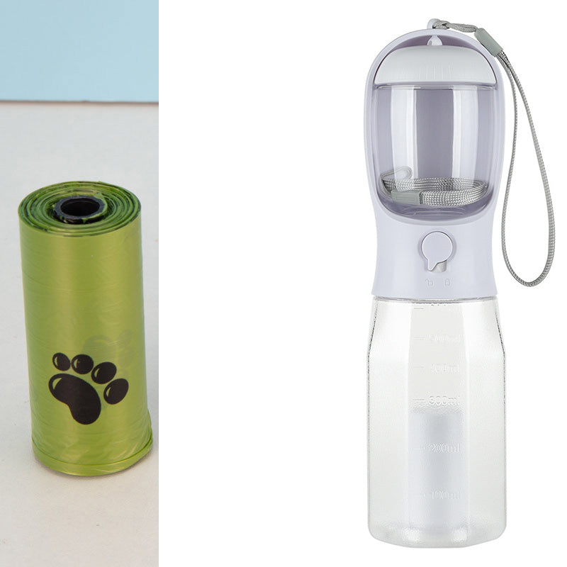 3-in-1 Portable Dog Water Bottle – Hydration, Feeding, and Waste Management - Pawsome Pet Needs