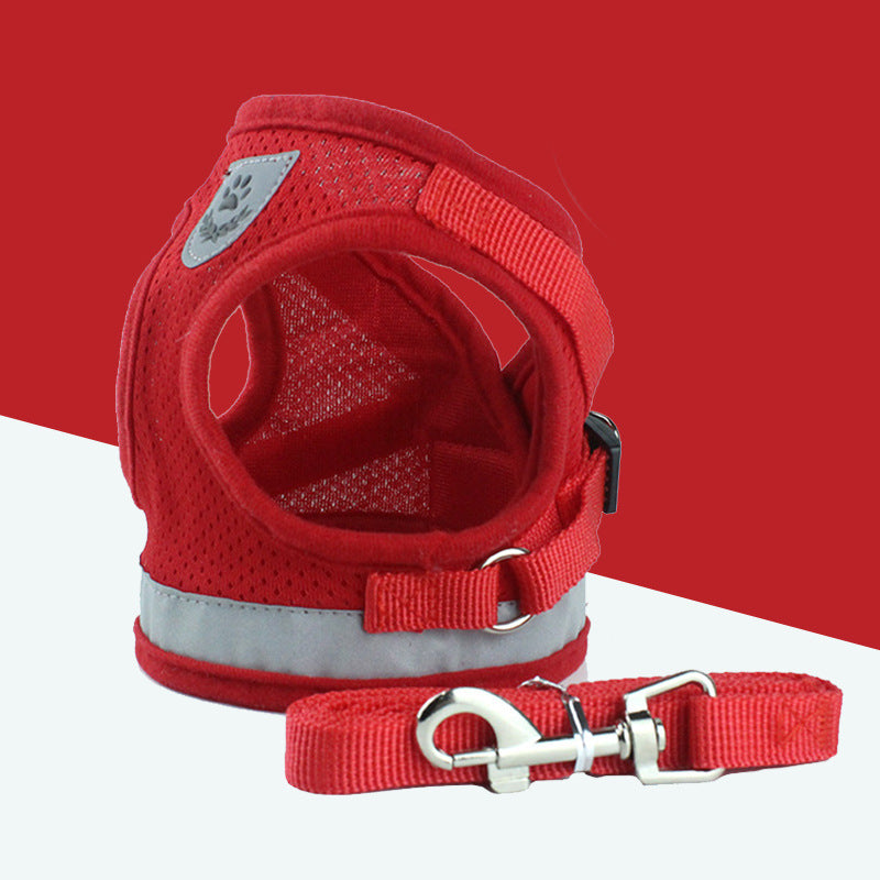 Adjustable Breathable Mesh Dog Harness with Leash – Reflective and Comfortable - Pawsome Pet Needs