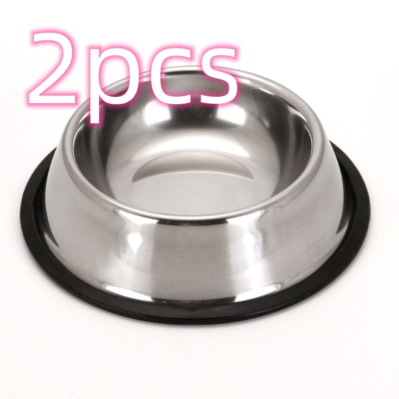 Classic Stainless Steel Dog Feeding Bowls – Durable & Non-Slip Design - Pawsome Pet Needs