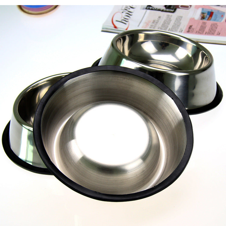 Classic Stainless Steel Dog Feeding Bowls – Durable & Non-Slip Design - Pawsome Pet Needs