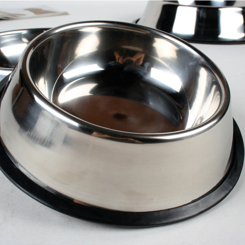 Classic Stainless Steel Dog Feeding Bowls – Durable & Non-Slip Design - Pawsome Pet Needs