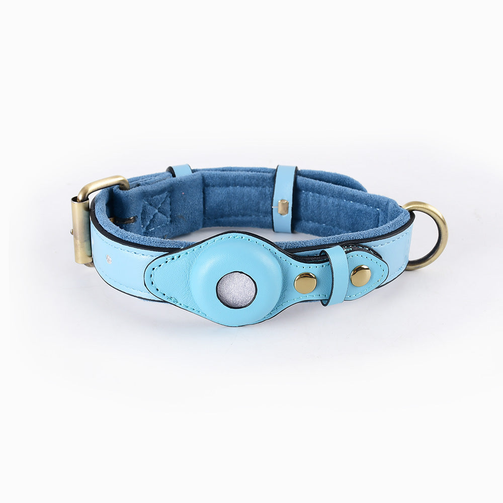 Leather GPS Tracker Protective Dog Collar – Anti-Lost Design - Pawsome Pet Needs