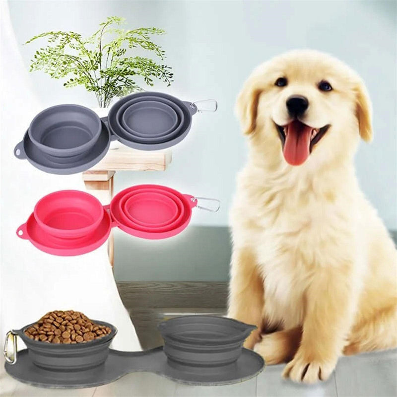 Foldable Dog Feeding Bowl – Portable & Non-Slip Travel Bowl - Pawsome Pet Needs