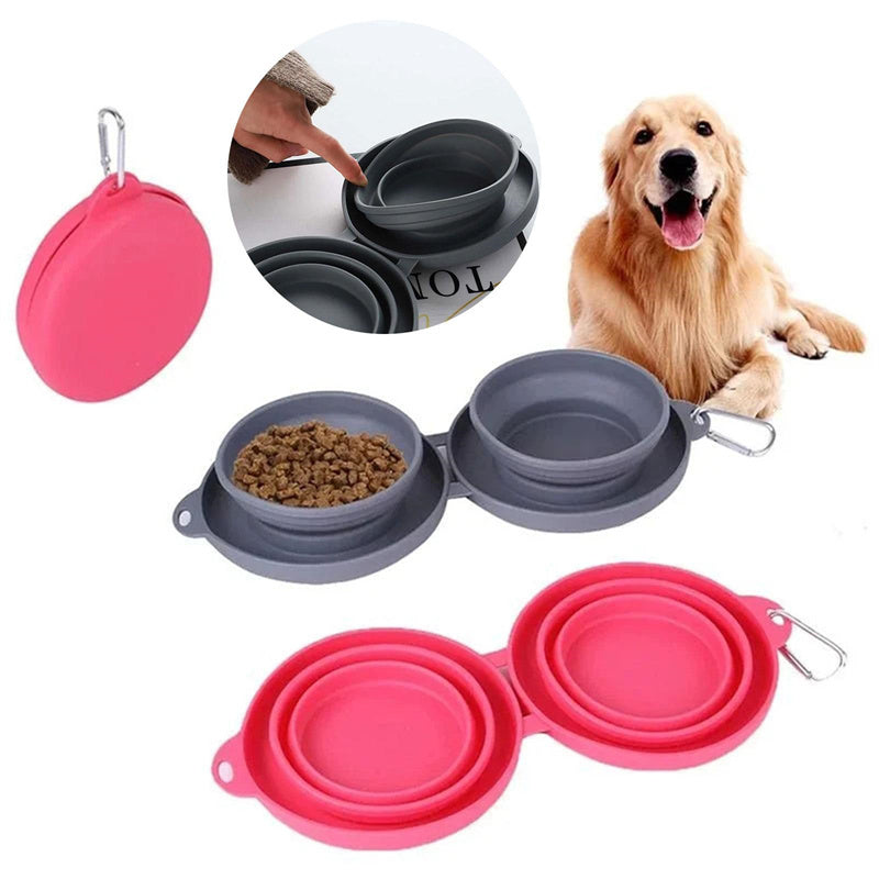 Foldable Dog Feeding Bowl – Portable & Non-Slip Travel Bowl - Pawsome Pet Needs