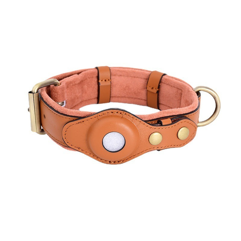 Leather GPS Tracker Protective Dog Collar – Anti-Lost Design - Pawsome Pet Needs