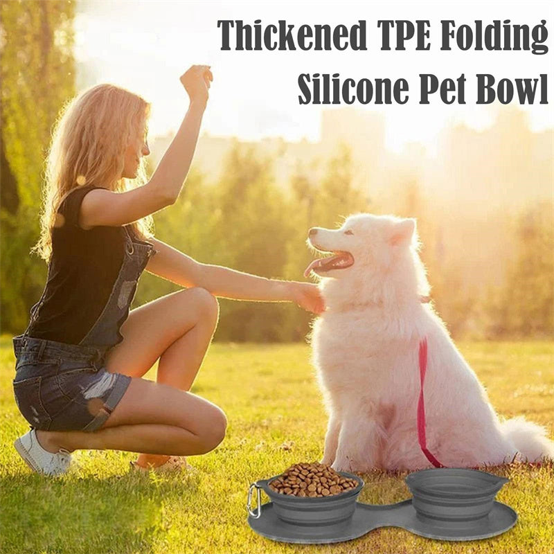 Foldable Dog Feeding Bowl – Portable & Non-Slip Travel Bowl - Pawsome Pet Needs