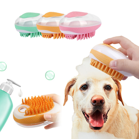 2-in-1 Dog Bath Brush – Soft Silicone Grooming and Massage Tool - Pawsome Pet Needs