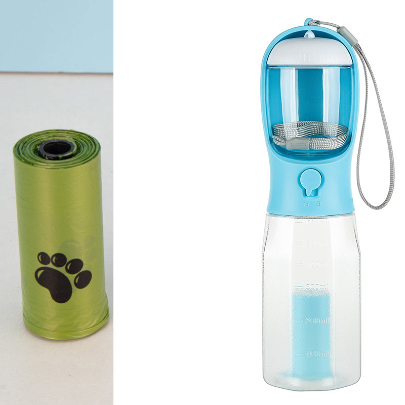 3-in-1 Portable Dog Water Bottle – Hydration, Feeding, and Waste Management - Pawsome Pet Needs