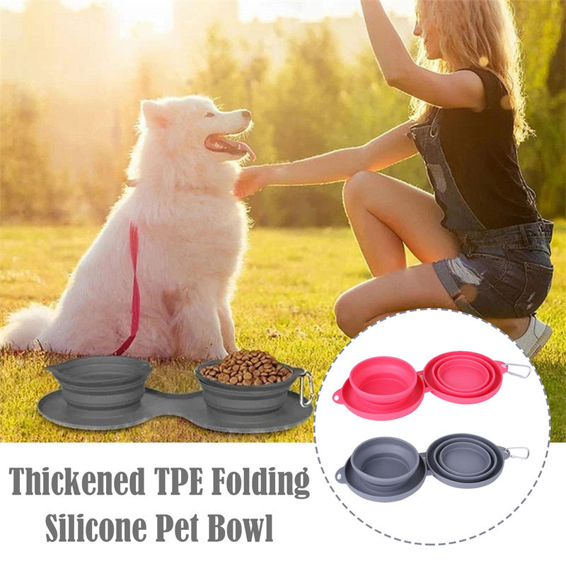 Foldable Dog Feeding Bowl – Portable & Non-Slip Travel Bowl - Pawsome Pet Needs